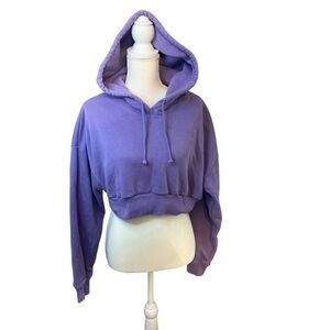 TNA Aritzia Cropped Hoodie Purple Size Medium